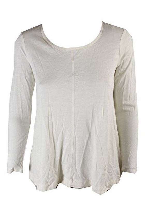 Style & Co Petite Scoop Neck Top Warm Ivory PXS