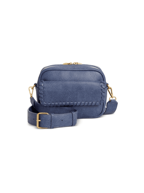 Style & Co Whip-Stitch Camera Crossbody, Created for Macy's - Moonlight Blue