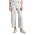 thumbnail image 1 of Style & Co Wide Leg Cropped Jeans Bleach Dye 18, 1 of 1