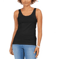 thumbnail image 1 of Style & Co Women's Cotton Tank Top Black Size Large, 1 of 3