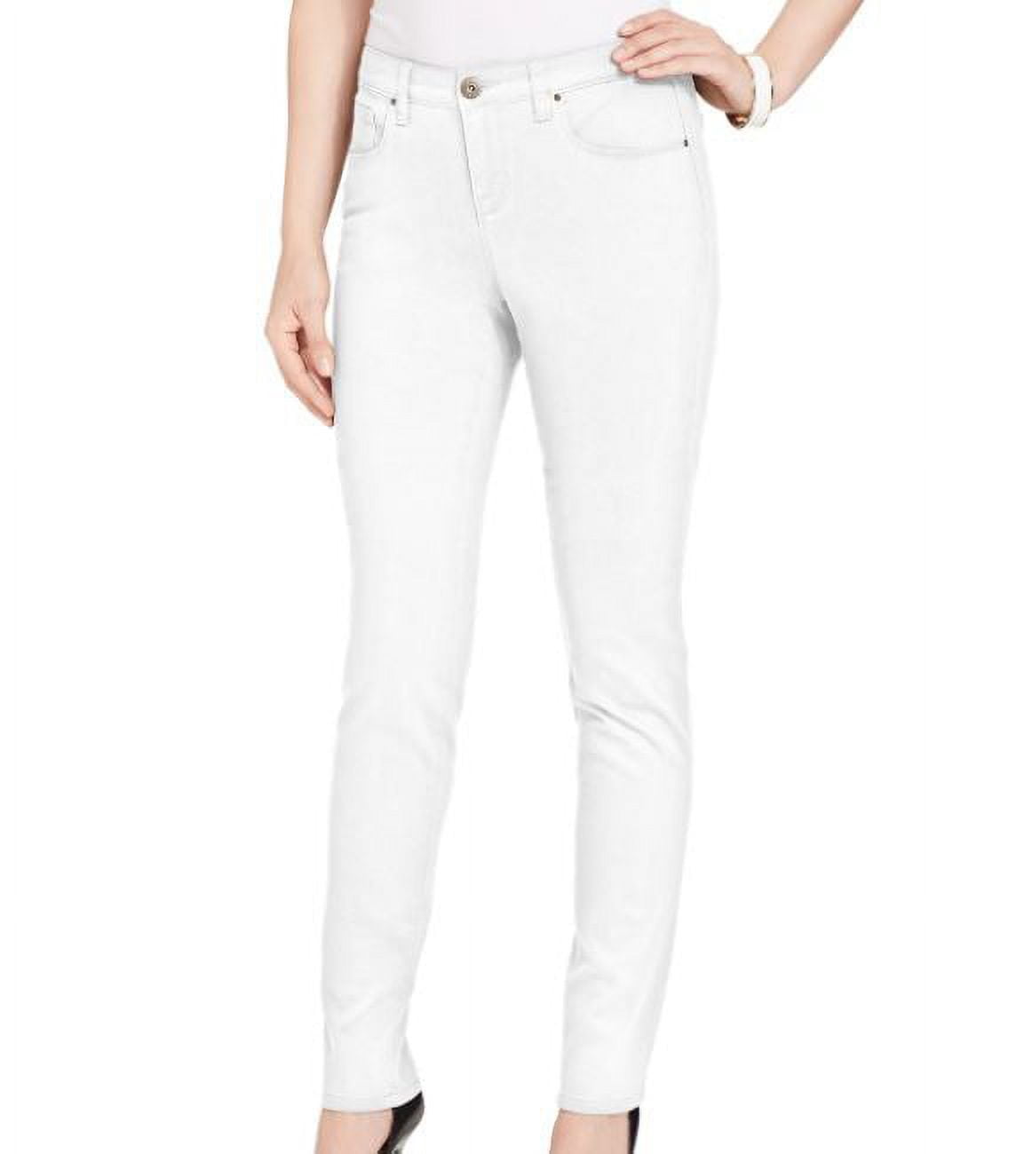 Style Co Women s Curvy Fit Skinny Jeans White Size 14 Petite