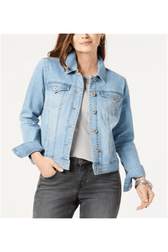 Style & Co Women's Denim Jacket Blue Size X-Large