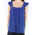 thumbnail image 1 of Style & Co Women's Embroidered Flutter-Strap Tank Top Navy Size Large, 1 of 2