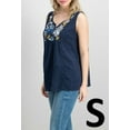 Style & Co Women's Embroidered Front Yoke Sleeveless Tops,