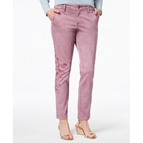 Style & Co Women's Embroidery Antique Mauve Jean Size 16