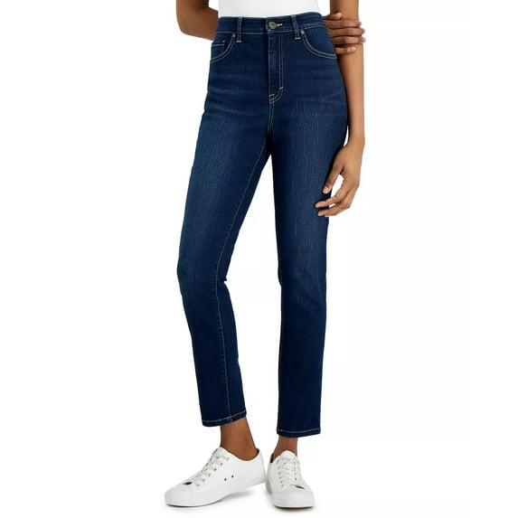 Style & Co Women's Faux Fly Skinny Jeans Blue Size 10