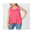 thumbnail image 1 of Style & Co Women's Handkerchief Hem Tank Top Pink Size Large, 1 of 3