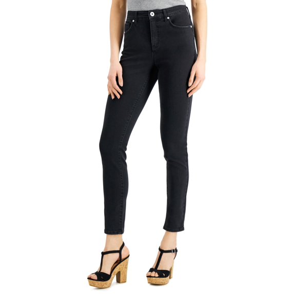 Style & Co Women's High Rise Skinny Ankle Jeans Black Size 6