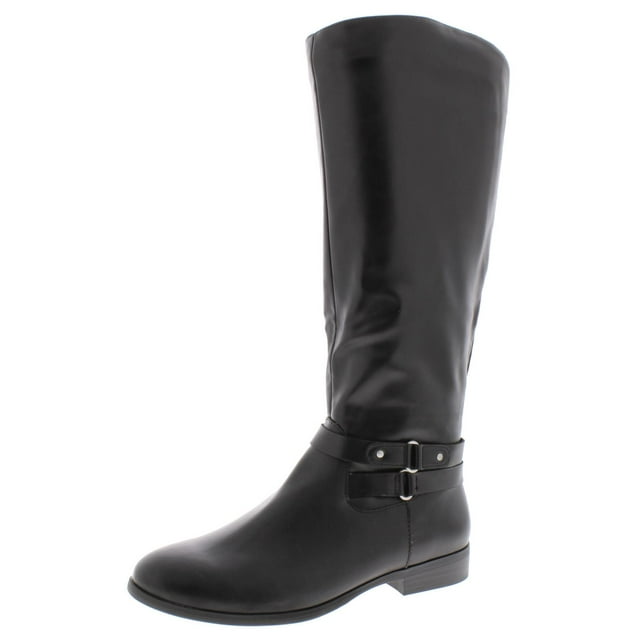 Style & Co Women's Kindell Faux Leather Riding Boots Black Size 6.5 M