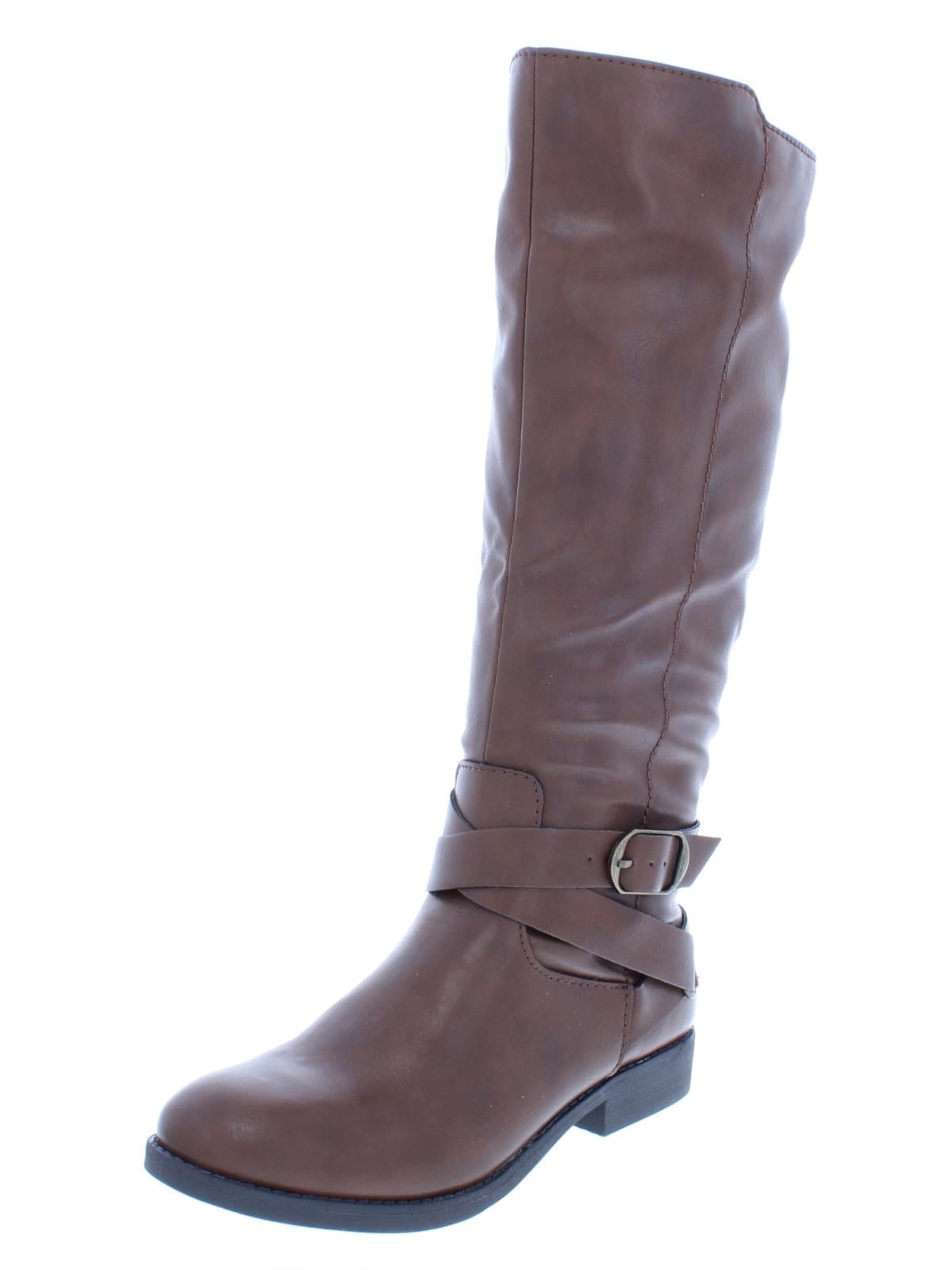 Style Co Women s Madixe Round Toe Knee High Riding Boots Brown Size 10.5 M Walmart