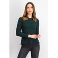 thumbnail image 1 of Style & Co Women's Marled Knit Sweater Green Size Petite Medium, 1 of 3