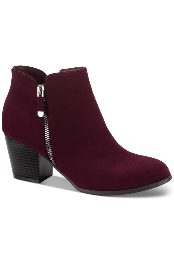 Style & Co Women's Masrinaa Ankle Booties, Berry, 9