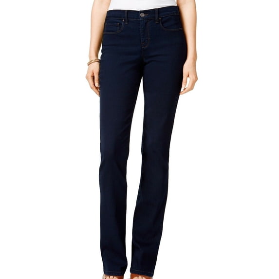 Style & Co Womens Jeans Short Tummy Control Bootcut Stretch Blue 18
