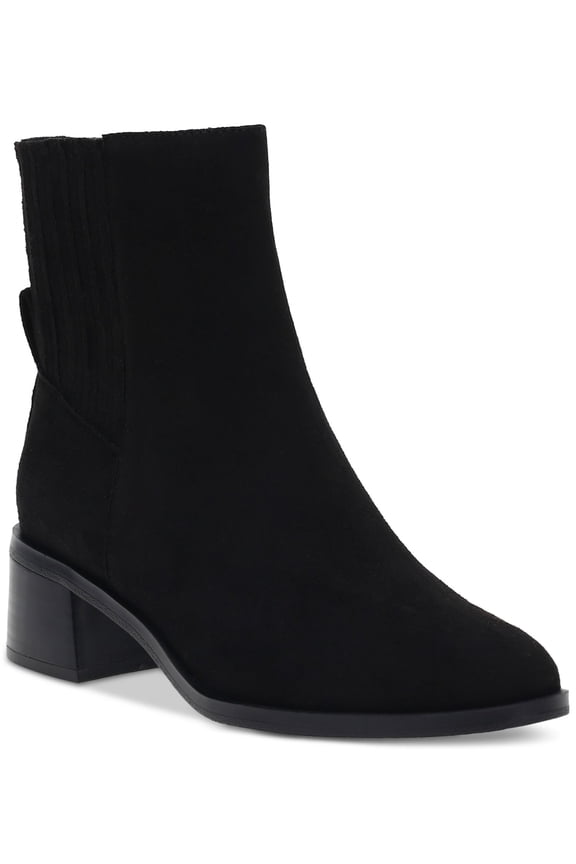 STYLE & COMPANY Womens Black Heel Pull-Tab Goring Padded Orleyy Round Toe Flare Zip-Up Booties 7.5 M