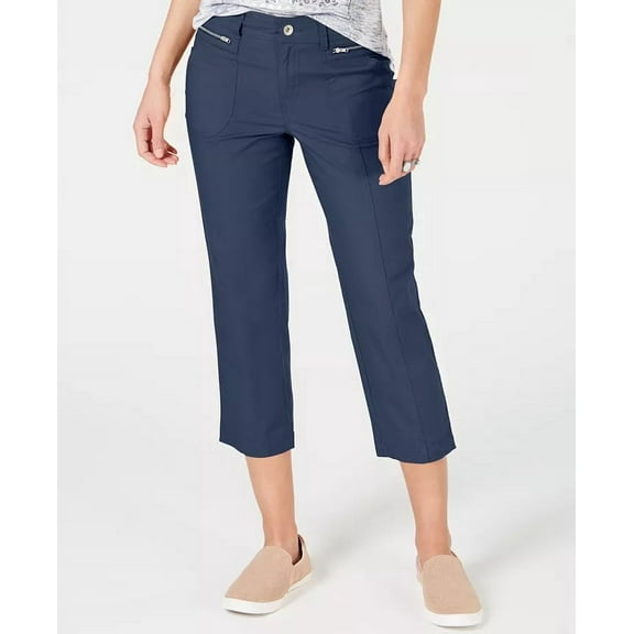 Style & Co Women's Petite Cuffed Capri Pants Black Size 4 Petite