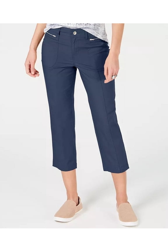 Style & Co Women's Petite Cuffed Capri Pants Black Size 4 Petite