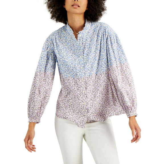 Style & Co Women's Printed Popover Top