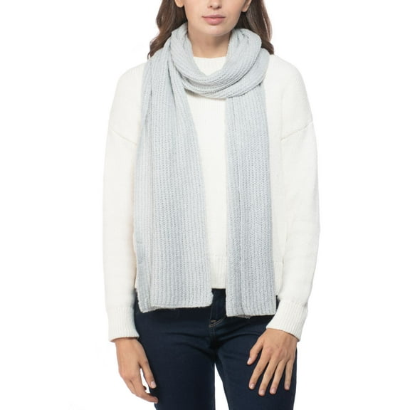 Style & Co Women's Rib Solid Grey Scarf Gray Size Regular