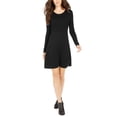 thumbnail image 1 of Style & Co Women's Ribbed Sweater Dress Black Size PL, 1 of 3
