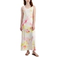 thumbnail image 1 of Style & Co Womens Tie Dyed Maxi Dress Sunbeam Yellow XS, 1 of 4