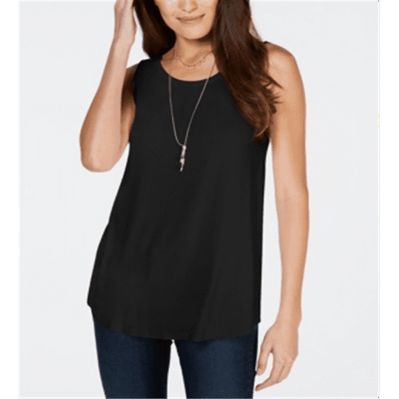 Style & Co Women's Swing Fit Tank Top Black Size M