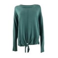 thumbnail image 1 of Style & Co Women's Tie-Front Sweater Green Size Medium, 1 of 3