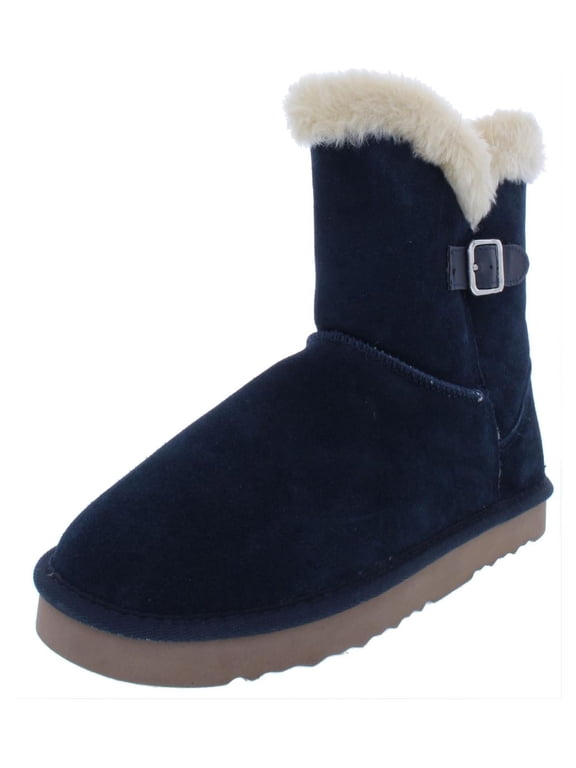 Women's Tiny 2 Suede Faux Fur Lined Winter Boots Navy 6 Medium (B,M), Winter Boots