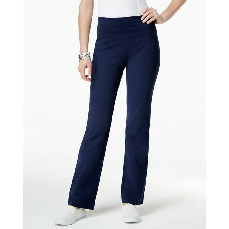 Style & Co. Women's Tummy-Control Bootcut Leggings Industrial Blue Size XS  Short