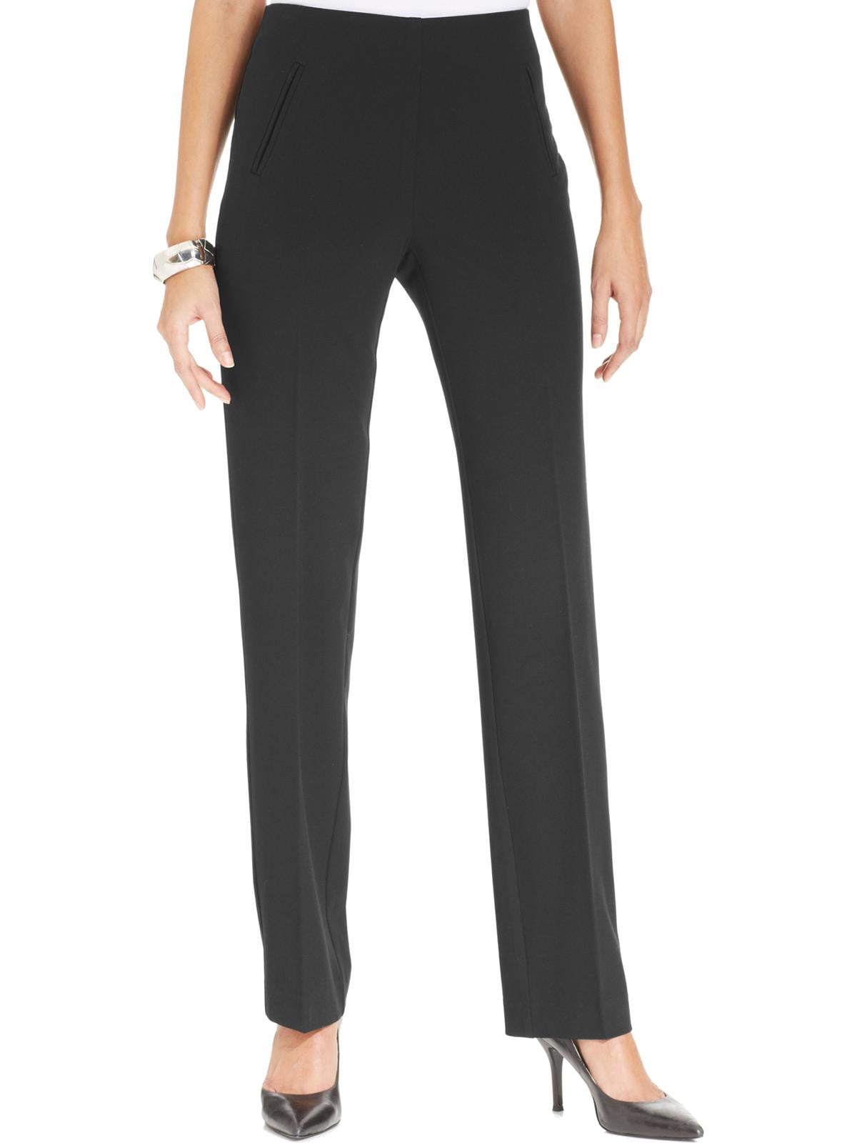 Style & Co.Women's Tummy-Control Pull-On Pants Black Size 2