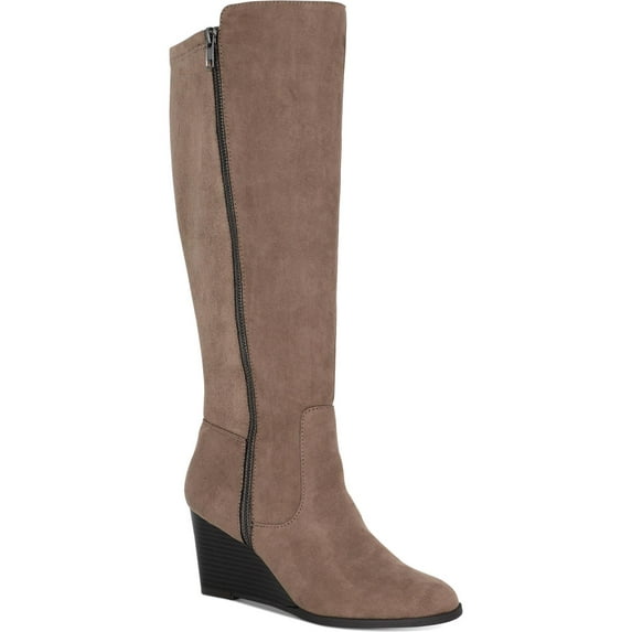 Style & Co Women's Wynterr Suede Almond Toe Knee High Fashion Boots Brown Size 7.5 M