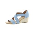 thumbnail image 1 of Style & Co Women's Zaddie Faux Suede Open Toe Heel Sandals Blue Size 9M, 1 of 3