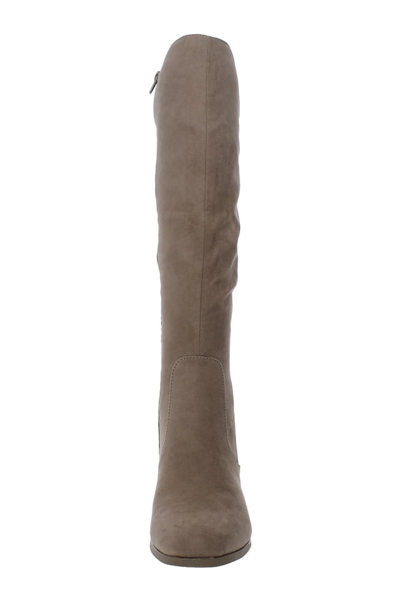 Womens Addyy Faux Suede Extra Wide Calf Knee-High Boots
