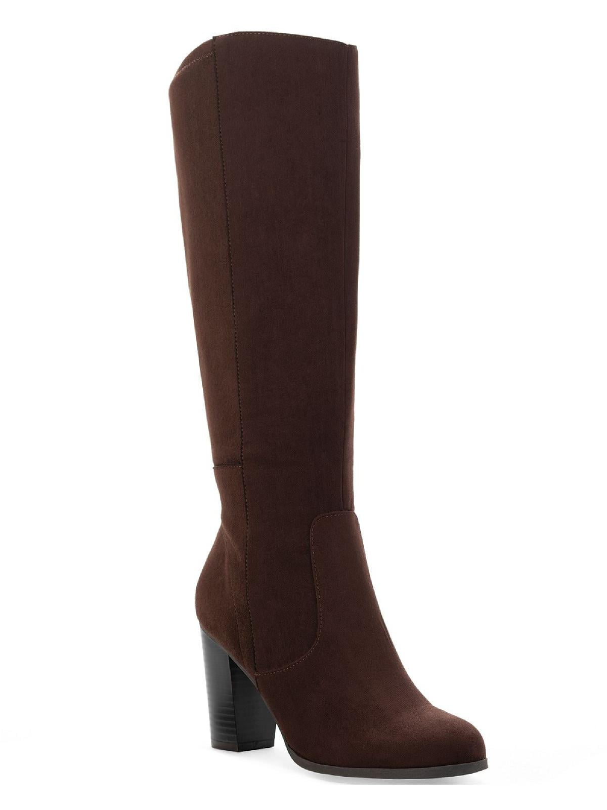 Style & Co. Womens Addyy Faux Suede KneeHigh Boots Brown 5.5 Medium (B