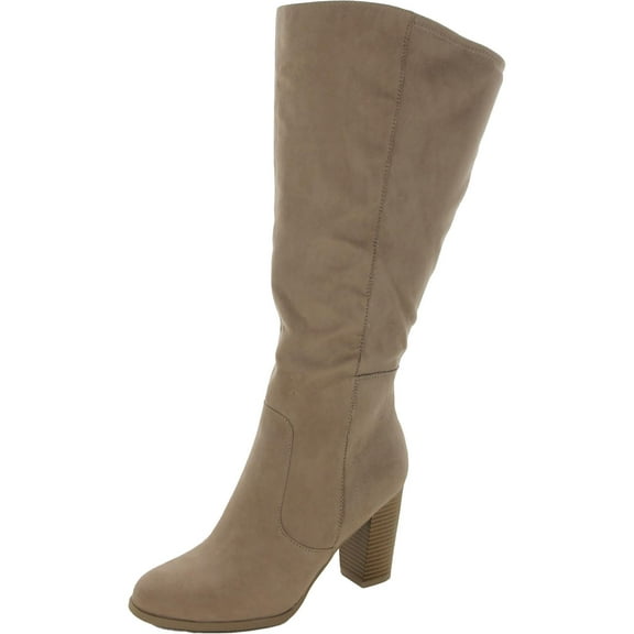 Style & Co. Womens Addyy Faux Suede Wide Calf Knee-High Boots
