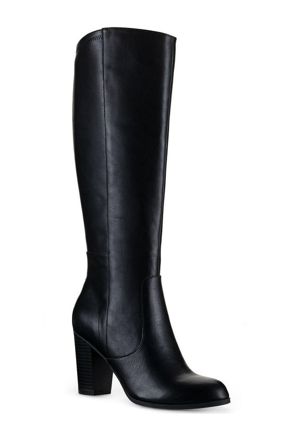 Womens Addyy Leather Tall Knee-High Boots