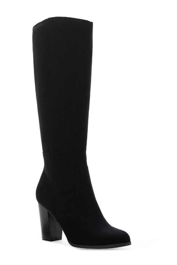Womens Addyy Microsuede Pull On Knee-High Boots