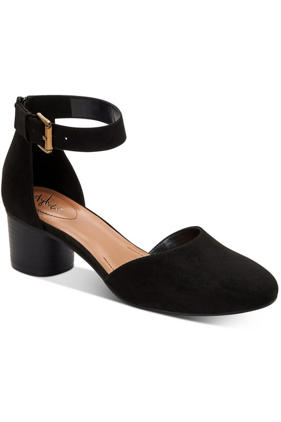 Womens Alinaa  Microsuede Round Toe Ankle Strap