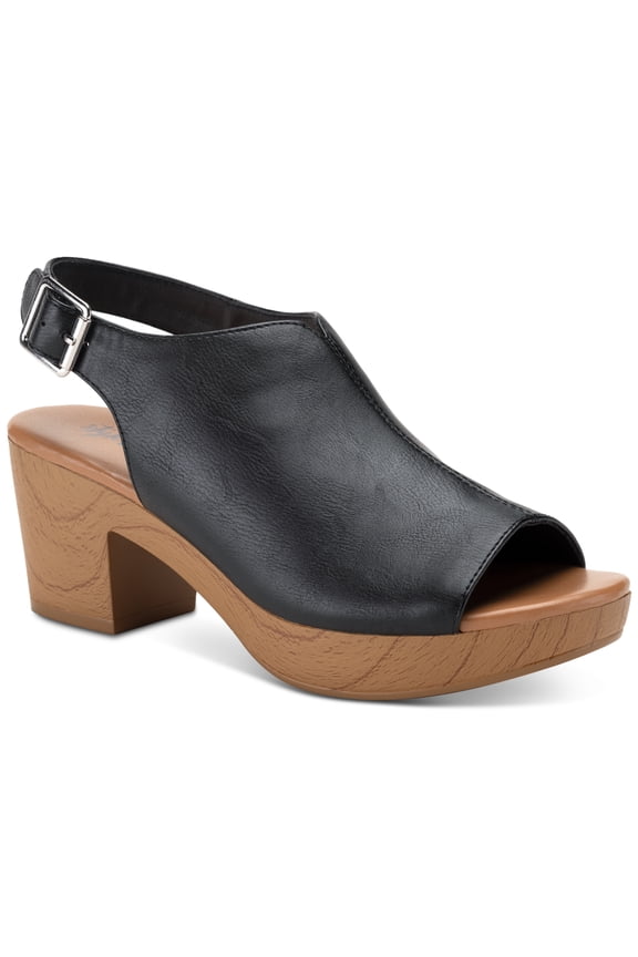 Style Co Womens Amaraa Slingback Clog Black 10M