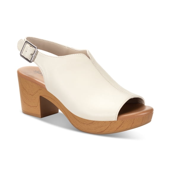 Style Co Womens Amaraa Slingback Clogs Vanilla Smooth 9M