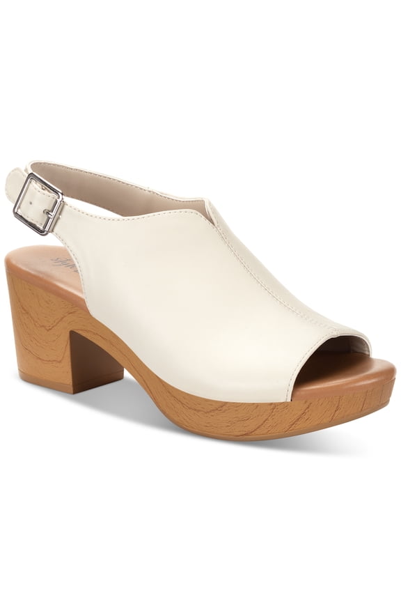 Style Co Womens Amaraa Slingback Clogs Vanilla Smooth 9M