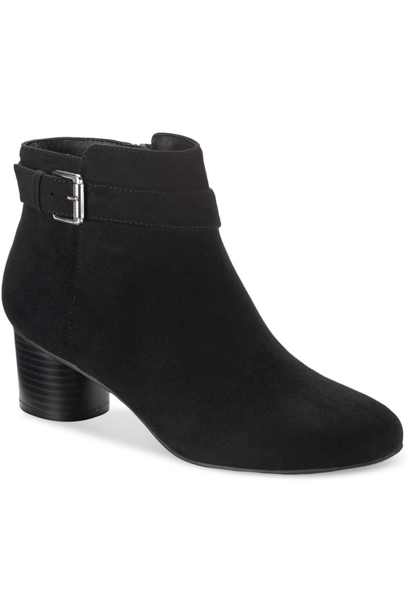 Womens Ariel Faux Suede Zipper Booties
