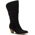 thumbnail image 1 of Style & Co. Womens Arlenee Faux Suede Pointed Toe Mid-Calf Boots, 1 of 3