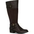 thumbnail image 1 of Style & Co. Womens Ashliie Faux Leather Riding Boots Brown 9 Medium (B,M), 1 of 4