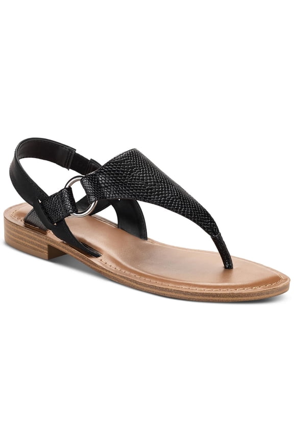 Womens BLAIRE Faux Leather Slingback Flat Shoes