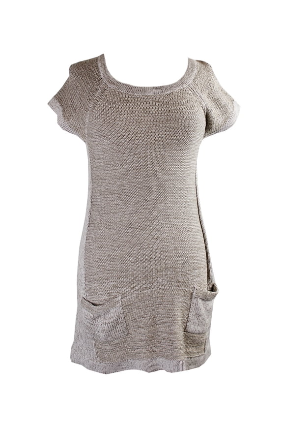 Style & Co Womens Beige Marled-Colorblock Tunic Sweater S