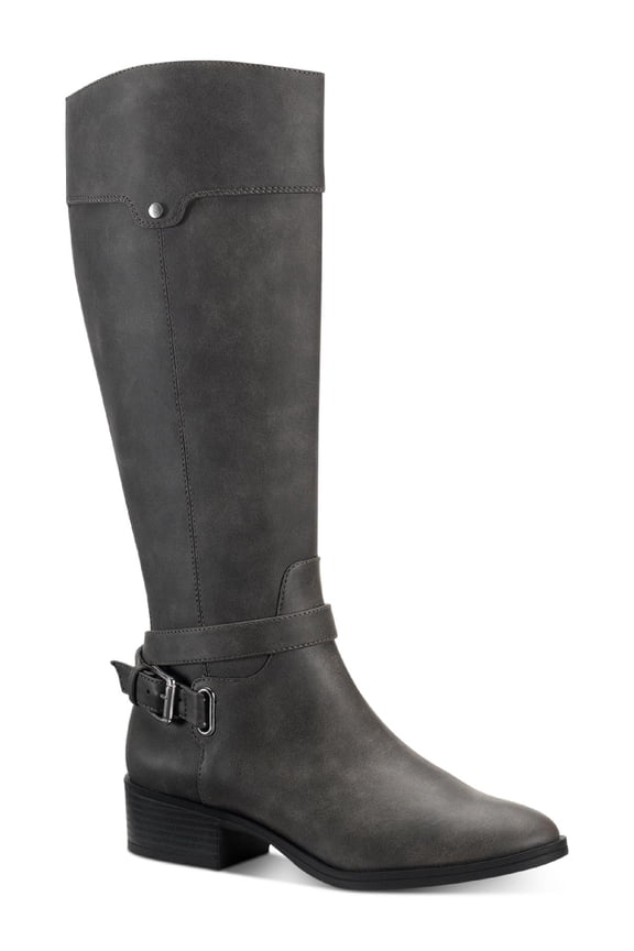 Womens Bennon Zipper Block Heel Knee-High Boots