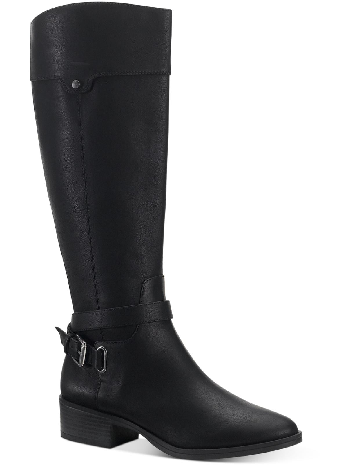 Style & Co. Womens Bennon Zipper Block Heel Knee-High Boots - Walmart.com