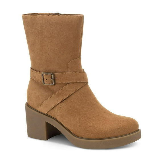 Style & Co. Womens Bessiee Faux Leather Round Toe Booties