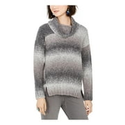 Style & Co. Womens Boucle Ombre Pullover Sweater Gray L
