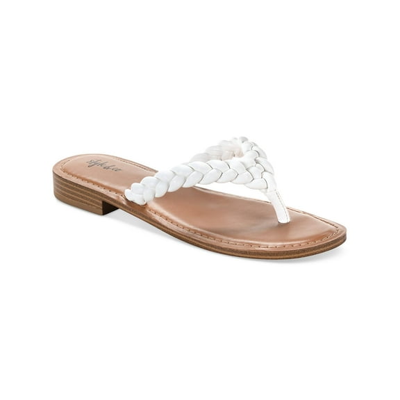 Style & Co. Womens Brandiie Faux Leather Flip-Flop Thong Sandals